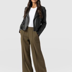 Keller Wide Leg Pant - Khaki